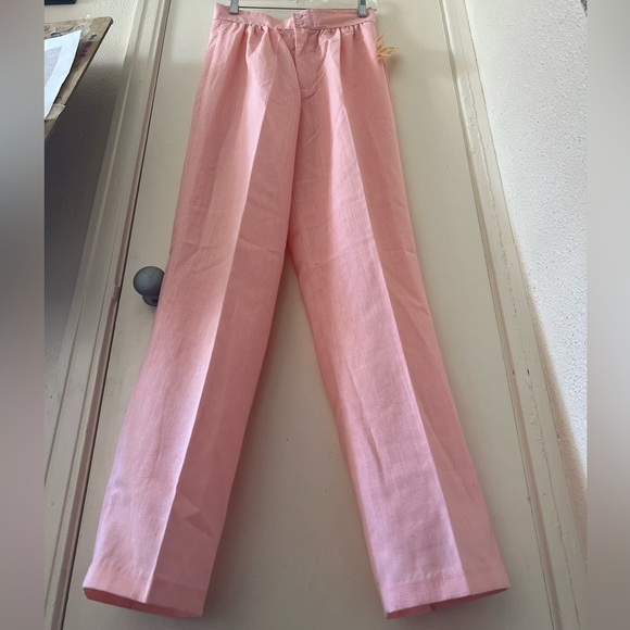 Vintage New w/ Tags! Pink 50’s Pleated Cigarette Pants / Slacks Deadstock Sears - Picture 3 of 9